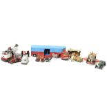 Postwar and Later Playworn Diecast Vehicles, a group of commercial and film models, including