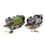 Two Hornby 0 Gauge Clockwork No 1 Special Tank Locomotives, comprising uncommon LNER lined black