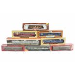 Liliput and other makers H0 Gauge Coaches, Liliput 261 Mitropa, 294 80 Baggage Car and 29580 Norm-