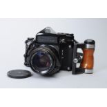 A Pentax 6x7 SLR Camera with TTL Pentaprism, serial no. 4126993, circa 1984, shutter working,