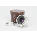 A Leitz Canada Summicron 35mm f/2 Lens, serial no. 1652221, 1959, Leica screw mount, barrel F,