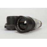 A Bell & Howell Eymax 10in. (254mm) f/4.5 Telephoto Type-V Lens, serial no. 368484, barrel F,
