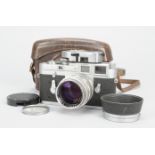 A Leica M3 Single Stroke Camera, serial no. 1071347, 1963, chrome, shutter slow speeds not