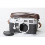 A Leica M3 Double Stroke Body, chrome, serial no. 778503, 1955, self-timer and shutter working, body