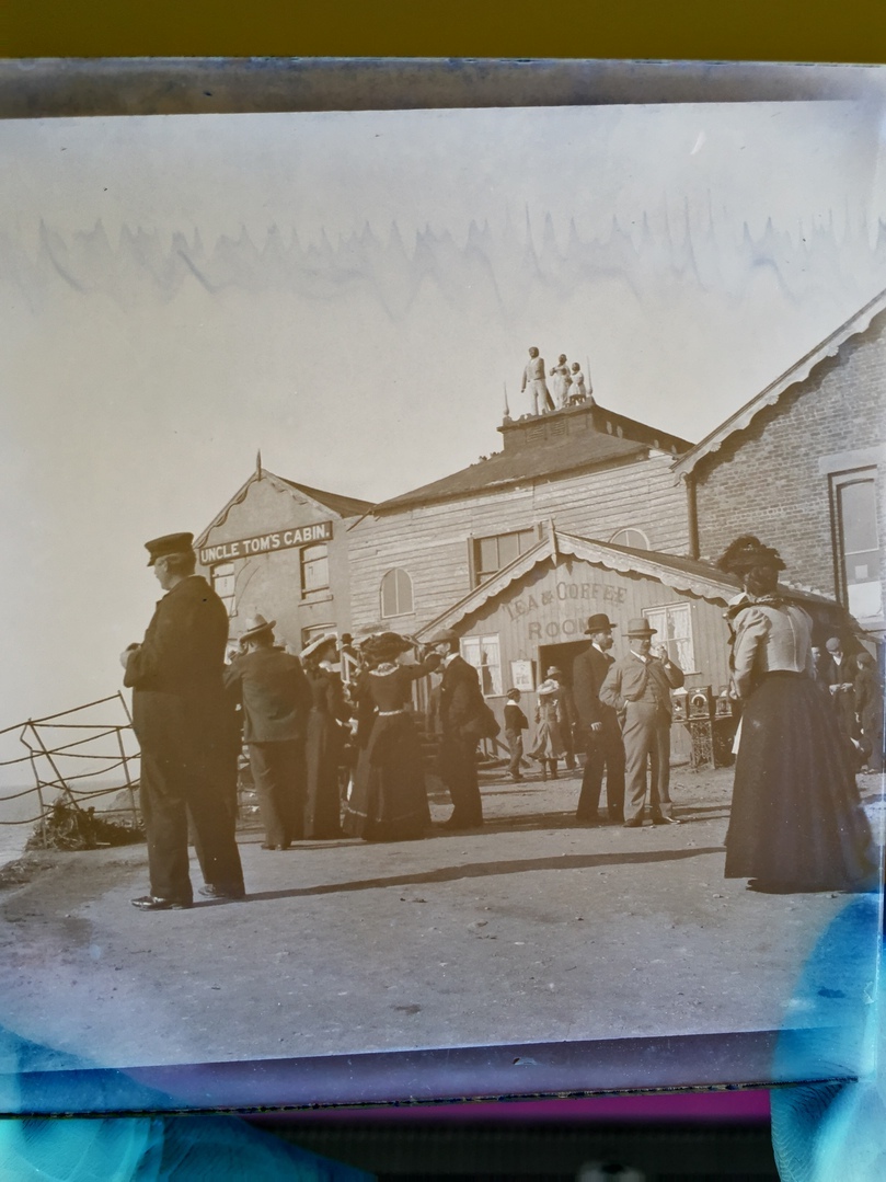 Glass Plate Negatives, UK, 3¼in sq copy-negatives, including Blackpool Tower street scene and from