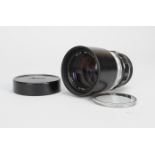 A Leitz Telyt 200mm f/4 Lens, serial no. 1830468, 1961, Leica screw mount, barrel G, elements F,