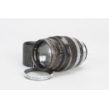 A Leitz Hektor 7.3cm f/1.9 Lens, serial no. 538263, 1939, Leica screw mount, chrome and black