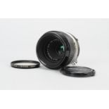 A Nikon Micro Nikkor P.C Auto AI 55mm f/3.5 Lens, serial no 762252, barrel G-VG, slight wear on