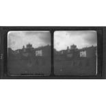 Glass Stereoscopic Monochrome Diapositives, 105mm x 45mm - tourist visit, probably Belgian, to New