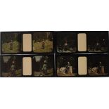 Stereoscopic metal-mounted 105mm x 45mm Autochromes, various subjects, including British views and