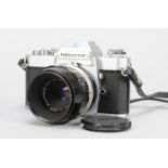 A Nikon Nikkormat EL SLR Camera, chrome, serial no 5165192, shutter firing, not tested, body G,