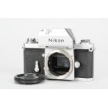 A Nikon F Nippon Kogaku Tokyo Photomic Camera body, chrome, serial no 6736310, shutter working,