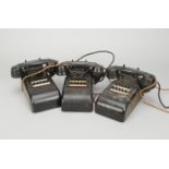 Intermains Office Intercom Telephones, circa 1950, brown bakelite cases, 7 examples plus 1 with