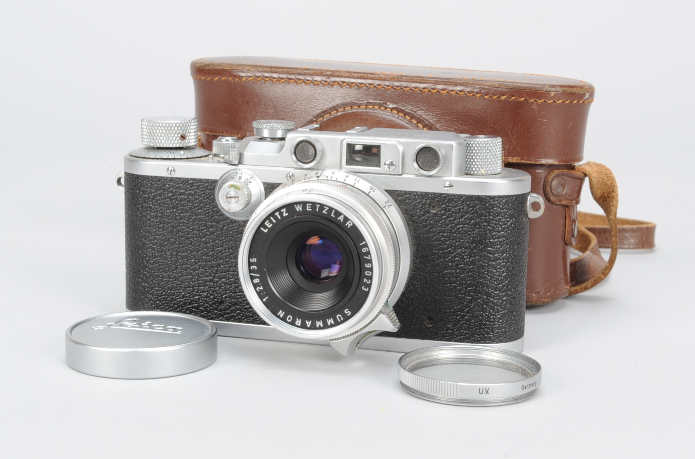 A Leica IIIa Camera, serial no. 307938, 1938, factory conversion from Leica Standard, shutter not