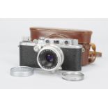 A Leica IIIa Camera, serial no. 307938, 1938, factory conversion from Leica Standard, shutter not