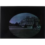 British half-plate Architectural-Study Autochromes, Hampton Court (5) and village scenes, house