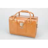 A Nikon FB-11 Leather Outfit Bag, lenth 38cm, width 22cm, height 28cm, a few light scratches to