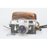 A Leica M2 Camera, serial no. 995147, 1960, shutter working, self-timer working, light spotting on