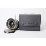A Carl Zeiss Biogon T* 21mm f/2.8 Lens, Contax G mount, serial no 8002235, barrel VG, elements VG
