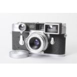A Leica M3 Single Stroke Camera, chrome, serial no. 964523, 1959, self-timer and shutter working,