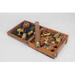 Powell & Lealand and Other Microscope Accessories, mahogany subsidiary accessory case from large