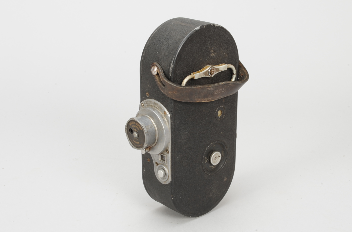 A Stewart-Warner 531-B 16mm Camera, 1930s, serial no. 32967X, body F, spring motor working, 4 speeds