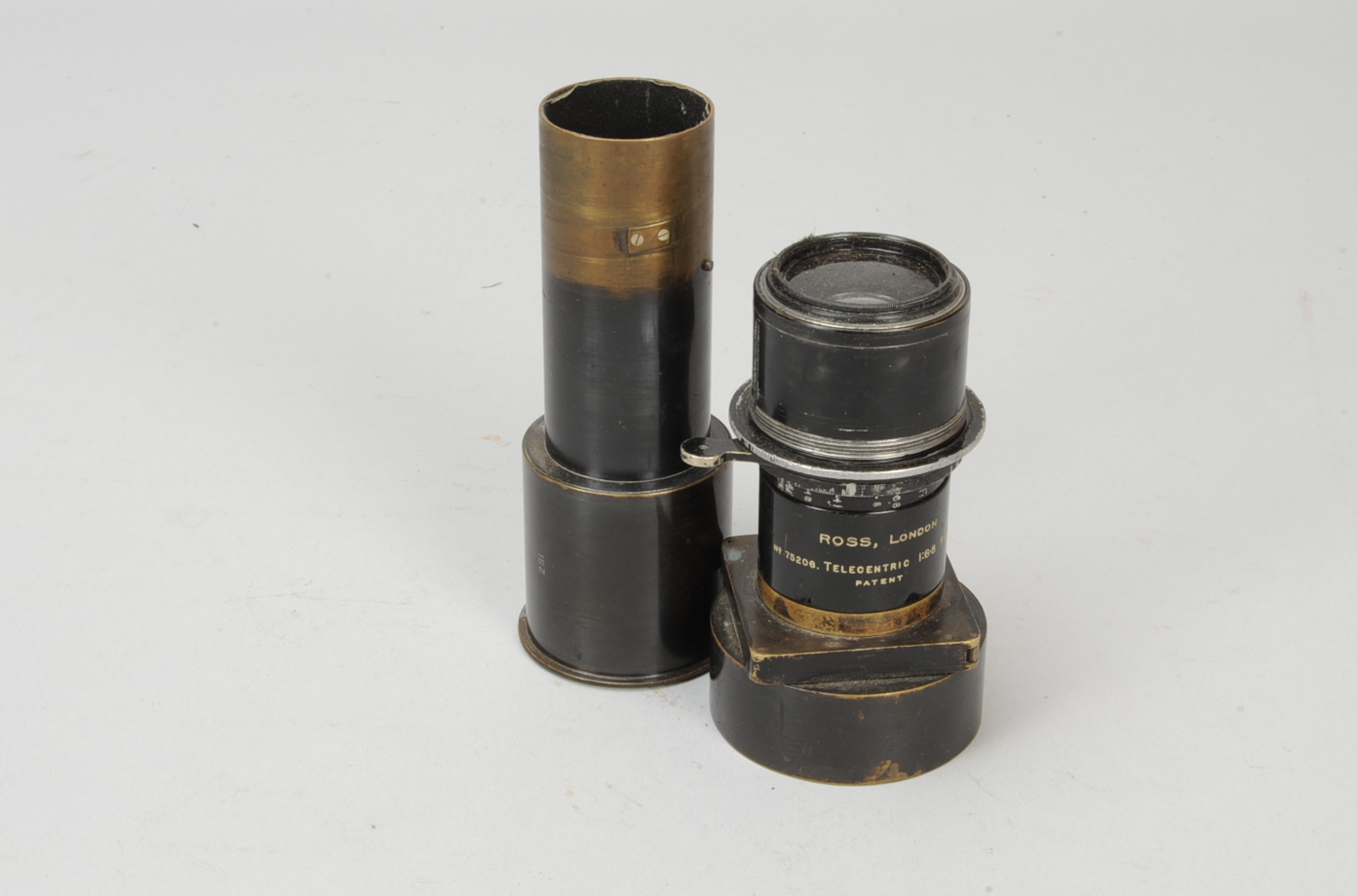 A Ross Telecentric 12in f/6.8 Lens, serial no. 75206, Newman Sinclair mount, circa 1915-20, body