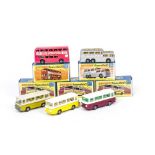 Early Issue Matchbox Superfast Buses & Coaches, 66 Greyhound Coach, 12 Setra Coach (3), in three