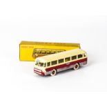 A French Dinky Toys 29f Chausson AP521 Autocar, red/cream body, painted ridged hubs, in original