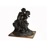 Circle of Claude Michel Clodion (1738-1814) bronze sculpture, 'Infant Bacchus Riding a Panther