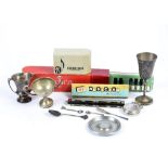 A selection of 19th & 20th Century metalware, including a boxed Wald Solingen 'Gong Razor', Gillette