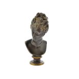 •A 19th Century bronze bust by Ferdinand Barbedienne after Jean Goujon of Diane de Poitiers (1499-