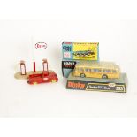 Dinky and Corgi Boxes and Models, a bubble packed Dinky 293 Swiss PTT Bus (G-E) and unboxed 781 Esso