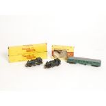 Tri-ang TT Gauge Locomotives Passenger and Goods Rolling Stock, including two unboxed BR black