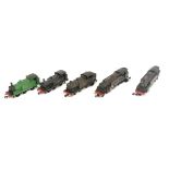 Hornby Dublo 00 Gauge 2-Rail Tank Locomotives, BR black, 2-6-4T 80033 (2), 0-6-2T 69550 with coal in