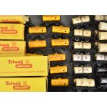 Tri-ang TT Gauge Tank Wagons, UD (14), yellow Shell Lubricating Oil (11), grey Shell/BP (4), black