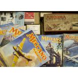 A Collection of Assorted Railway-related Items, two unmade 'Anorma' building kits, Meccano Magazines