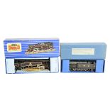 Boxed Hornby-Dublo OO Gauge 3-rail Tank Locomotives, LMS black EDL7 0-6-2T no 6917, VG-E, and BR