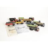 A Group of OO Gauge Period Road Vehicle by Wilson Lorries or similar, with blue and red 'Ballast'