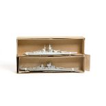 Bassett Lowke 1:1200 French and US Naval Waterline Ship Models, Battleships 'Richelieu' and '