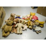 Very large box of Soft Toys, including Teddy Bears, Chimps and other animals, various sizes and