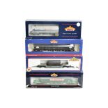 Bachmann OO Gauge Modern Image Freight Stock, six pairs of Intermodal Bogie wagons with 45ft