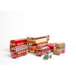 Bus Money boxes Bus Tins and other model buses, including various wooden buses by Sanjay, Nippy Toys