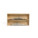 Bassett Lowke 1:1200 German and US Naval Waterline Ship Models, 'North Carolina' and 'Admiral