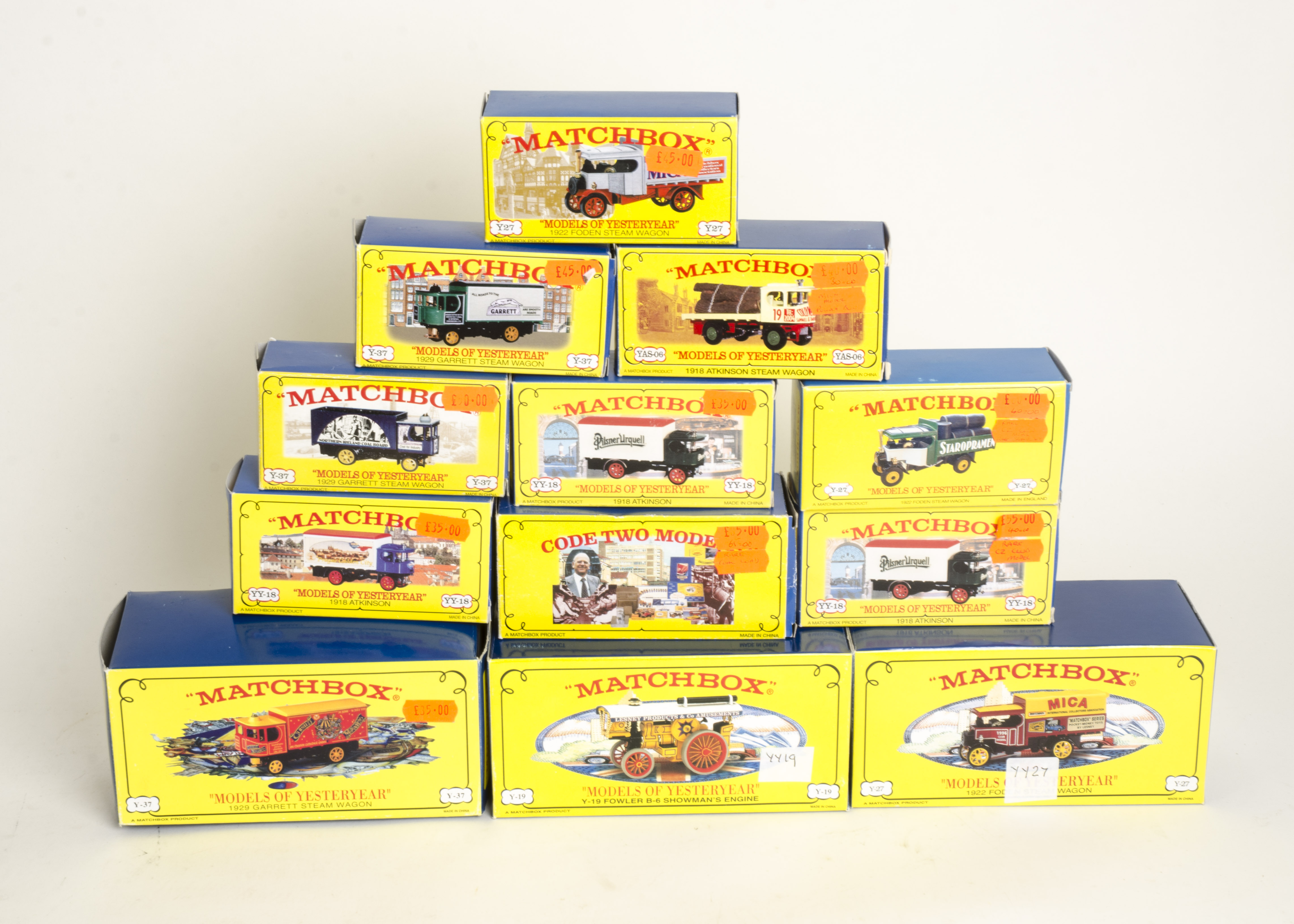 Matchbox International Collectors Association Models, a boxed group of vintage steam vehicles