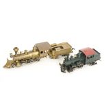 Japanese Brass HO Gauge American 'Short-Line' Steam Locomotives, comprising 'Forney' type 0-4-4T