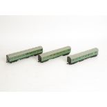 A Hornby-Dublo OO Gauge 2-rail Southern Region 3-car Electric Unit, in SR green with powered and