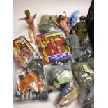 Action Man and GI Joe Figures Equipment and Lone Star Guns, various figures with clothing and