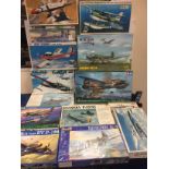 Aircraft and Naval Plastic Kits, a boxed collection including WWII and later civil and military