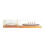 Classic Ship Collection Models, CSC 028 'Aquitania', both presented in plastic and wood display